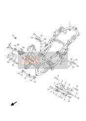 5WXF74310100, Voetsteun Achter 1, Yamaha, 2